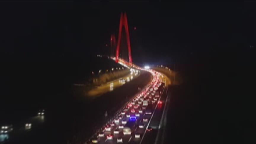 3. köprüde yoğun trafik!